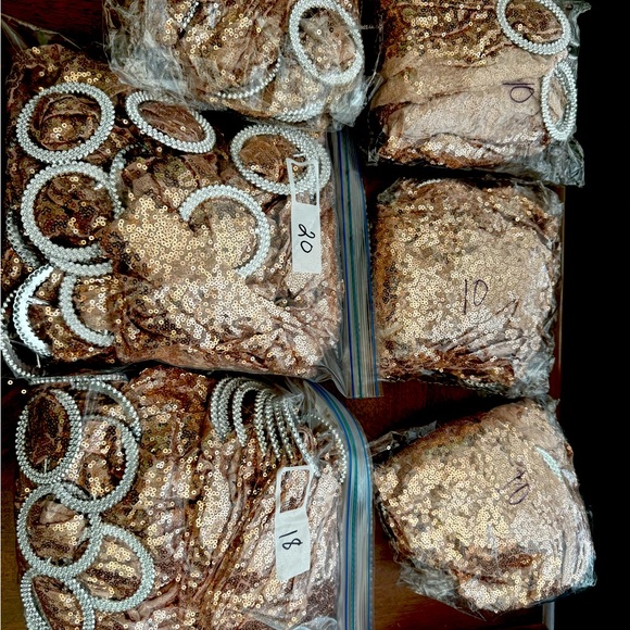 Rose gold sequins chair sashes - Picture 3 of 3